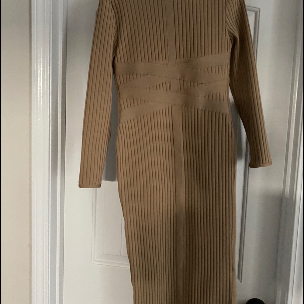 A beige dress